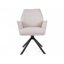 Стул SIGNAL HUGO Brego 22 светло-бежевый/черный, поворотный